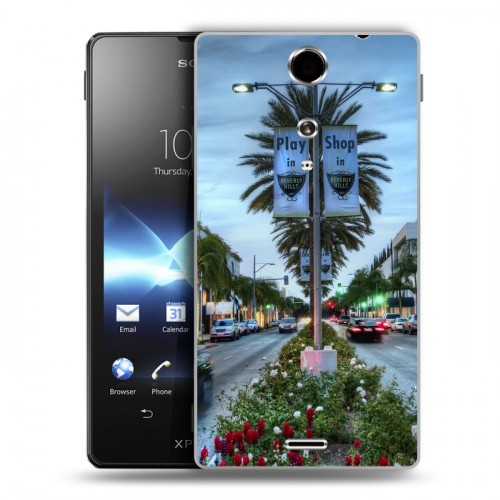 Дизайнерский пластиковый чехол для Sony Xperia TX Лос-Анжелес