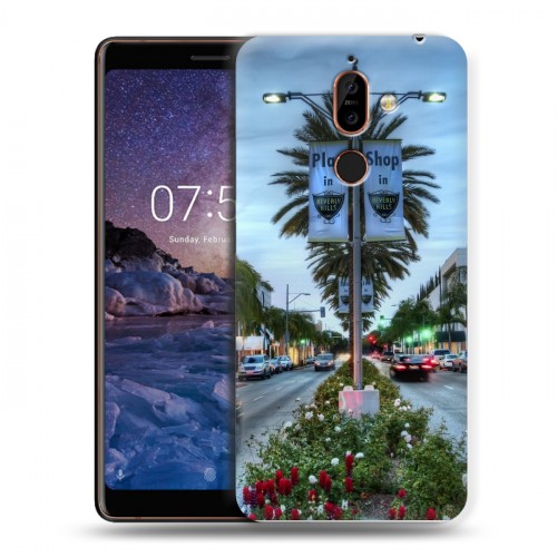 Дизайнерский пластиковый чехол для Nokia 7 Plus Лос-Анжелес