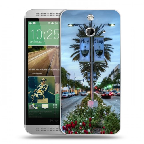 Дизайнерский пластиковый чехол для HTC One E8 Лос-Анжелес