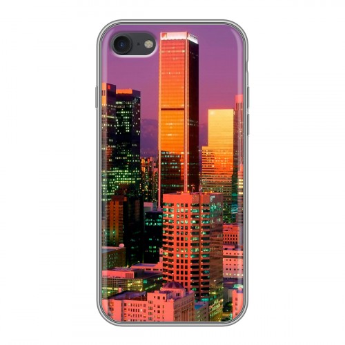 Дизайнерский силиконовый с усиленными углами чехол для Iphone 7 Лос-Анжелес
