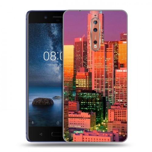 Дизайнерский пластиковый чехол для Nokia 8 Лос-Анжелес