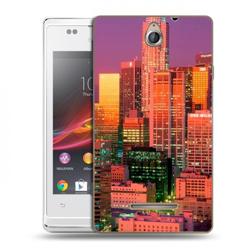 Дизайнерский пластиковый чехол для Sony Xperia E Лос-Анжелес