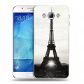 Дизайнерский пластиковый чехол для Samsung Galaxy A8 Париж