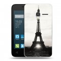 Дизайнерский пластиковый чехол для Alcatel One Touch Pixi 3 (4.0) Париж