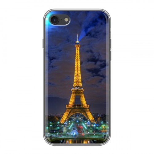 Дизайнерский силиконовый с усиленными углами чехол для Iphone 7 Париж