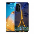 Дизайнерский силиконовый с усиленными углами чехол для Huawei P40 Париж