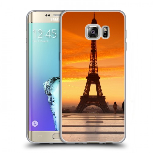 Дизайнерский пластиковый чехол для Samsung Galaxy S6 Edge Plus Париж