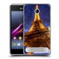 Дизайнерский силиконовый чехол для Sony Xperia E1 Париж