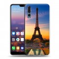 Дизайнерский силиконовый с усиленными углами чехол для Huawei P20 Pro Париж