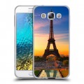 Дизайнерский пластиковый чехол для Samsung Galaxy E5 Париж