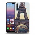 Дизайнерский силиконовый с усиленными углами чехол для Huawei P20 Pro Париж