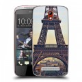 Дизайнерский пластиковый чехол для HTC Desire 500 Париж