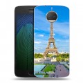 Дизайнерский пластиковый чехол для Motorola Moto G5s Plus Париж