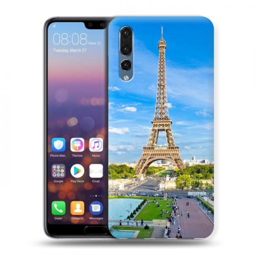 Дизайнерский силиконовый с усиленными углами чехол для Huawei P20 Pro Париж