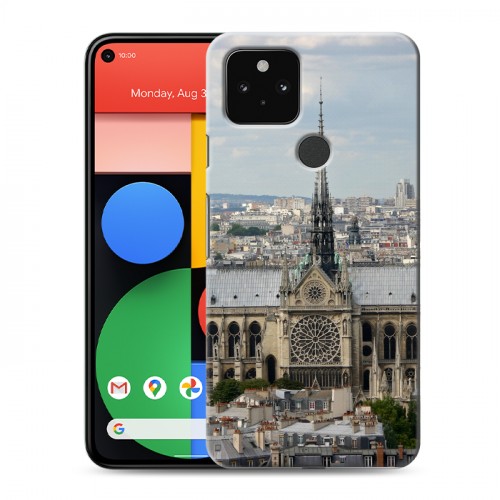 Дизайнерский пластиковый чехол для Google Pixel 5 Париж