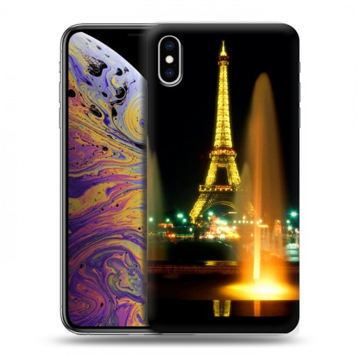 Дизайнерский силиконовый чехол для Iphone Xs Max Париж