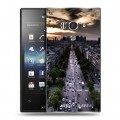 Дизайнерский пластиковый чехол для Sony Xperia acro S Париж