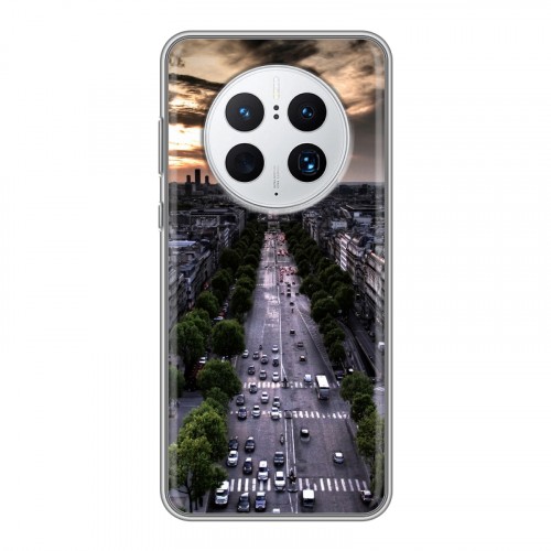 Дизайнерский силиконовый с усиленными углами чехол для Huawei Mate 50 Pro Париж