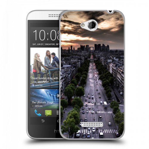 Дизайнерский силиконовый чехол для HTC Desire 616 Париж