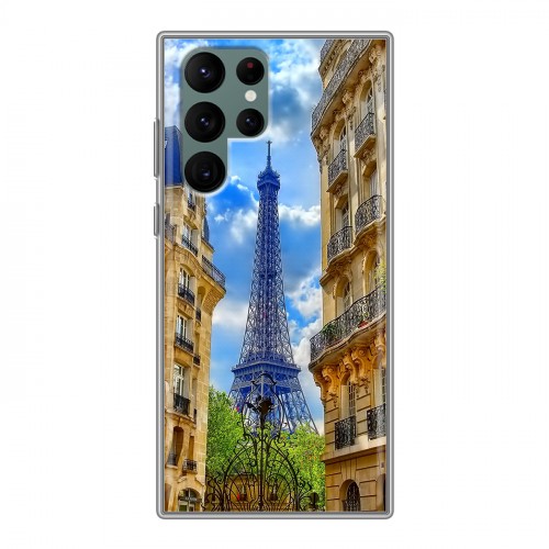 Дизайнерский пластиковый чехол для Samsung Galaxy S22 Ultra Париж
