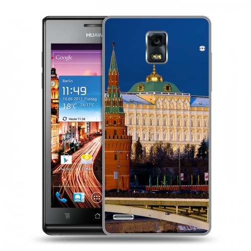 Дизайнерский пластиковый чехол для Huawei Ascend P1 Москва