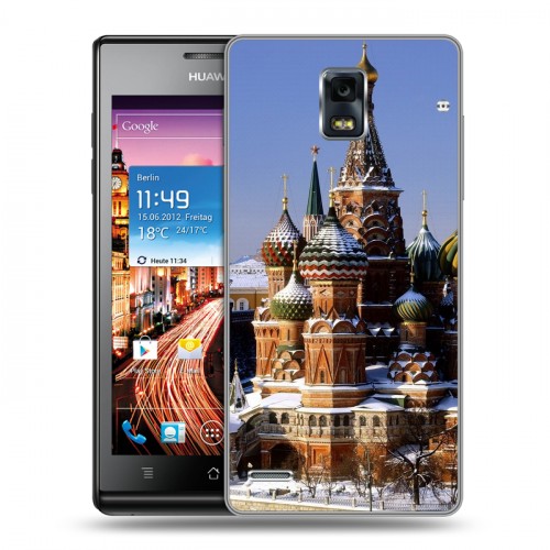 Дизайнерский пластиковый чехол для Huawei Ascend P1 Москва