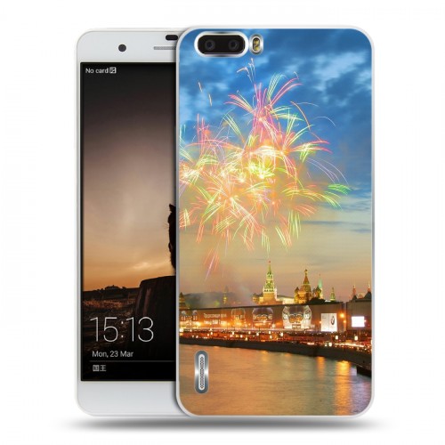 Дизайнерский силиконовый чехол для Huawei Honor 6 Plus Москва