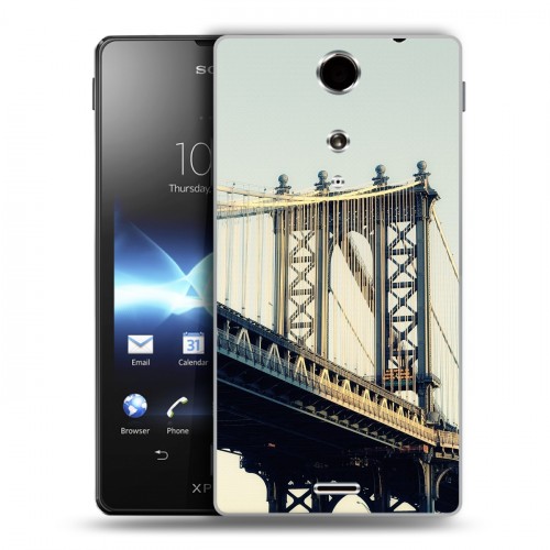 Дизайнерский пластиковый чехол для Sony Xperia TX Нью-Йорк