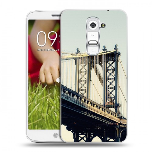 Дизайнерский пластиковый чехол для LG Optimus G2 mini Нью-Йорк