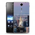 Дизайнерский пластиковый чехол для Sony Xperia TX Нью-Йорк