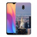 Дизайнерский силиконовый с усиленными углами чехол для Xiaomi RedMi 8A Нью-Йорк