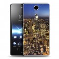 Дизайнерский пластиковый чехол для Sony Xperia TX Нью-Йорк