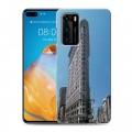 Дизайнерский силиконовый с усиленными углами чехол для Huawei P40 Нью-Йорк