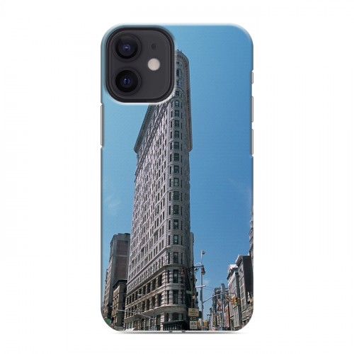 Дизайнерский силиконовый с усиленными углами чехол для Iphone 12 Mini Нью-Йорк