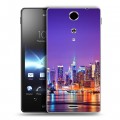 Дизайнерский пластиковый чехол для Sony Xperia TX Нью-Йорк