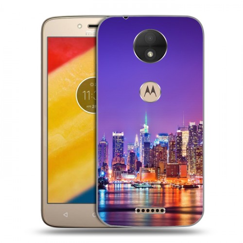 Дизайнерский пластиковый чехол для Motorola Moto C Нью-Йорк