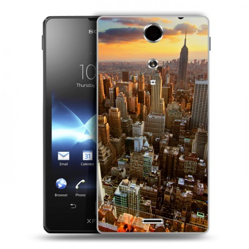 Дизайнерский пластиковый чехол для Sony Xperia TX Нью-Йорк