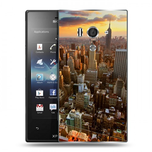 Дизайнерский пластиковый чехол для Sony Xperia acro S Нью-Йорк