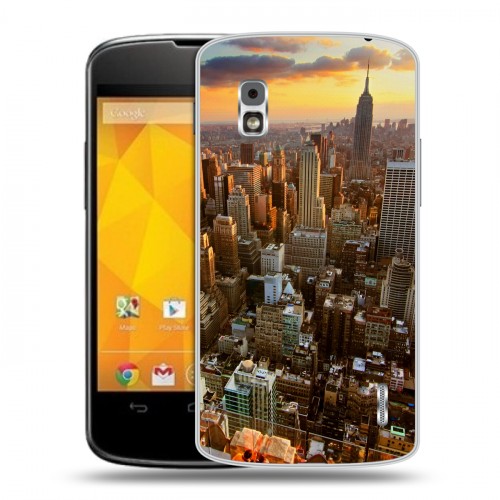 Дизайнерский пластиковый чехол для LG Google Nexus 4 Нью-Йорк