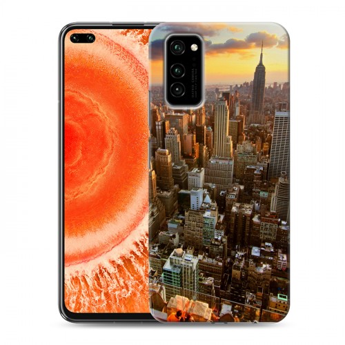 Дизайнерский силиконовый чехол для Huawei Honor View 30 Pro Нью-Йорк