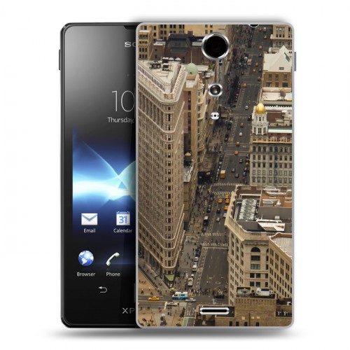 Дизайнерский пластиковый чехол для Sony Xperia TX Нью-Йорк