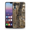 Дизайнерский силиконовый с усиленными углами чехол для Huawei P20 Pro Нью-Йорк