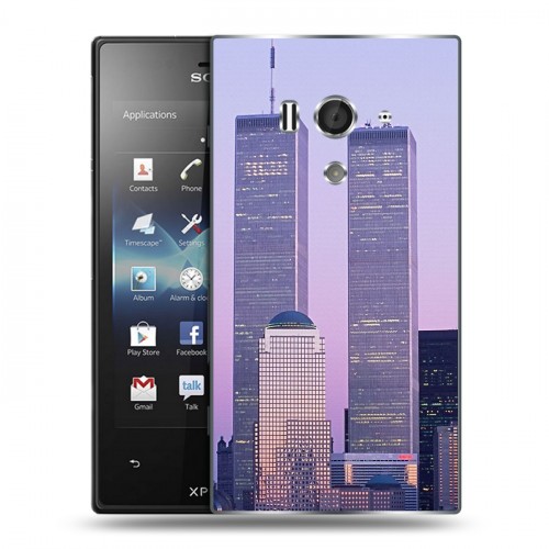 Дизайнерский пластиковый чехол для Sony Xperia acro S Нью-Йорк