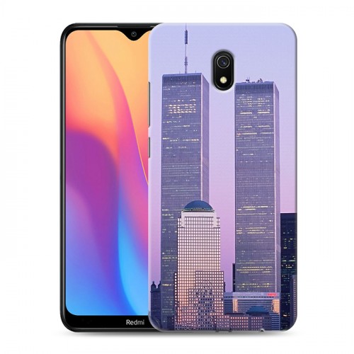 Дизайнерский силиконовый с усиленными углами чехол для Xiaomi RedMi 8A Нью-Йорк