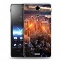 Дизайнерский пластиковый чехол для Sony Xperia TX Нью-Йорк