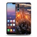 Дизайнерский силиконовый с усиленными углами чехол для Huawei P20 Pro Нью-Йорк