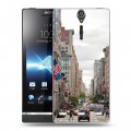 Дизайнерский пластиковый чехол для Sony Xperia S Нью-Йорк