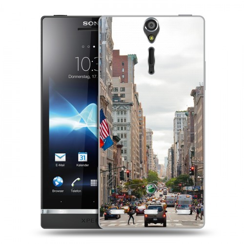 Дизайнерский пластиковый чехол для Sony Xperia S Нью-Йорк