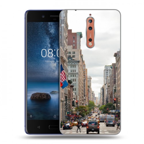 Дизайнерский пластиковый чехол для Nokia 8 Нью-Йорк