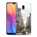 Дизайнерский силиконовый с усиленными углами чехол для Xiaomi RedMi 8A Нью-Йорк